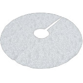 白エレガント模様 ブラッシュドポリエステルツリースカート (アングル)