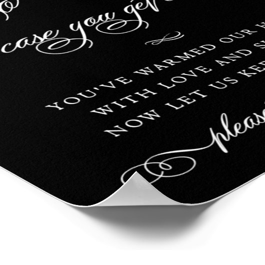 白エレガント毛筆 |シックパーティー ポスター (角)