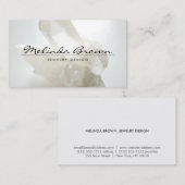 白エレガント水晶ジェムストーン 名刺 (正面/裏面)