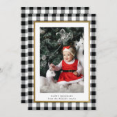 白エレガント水牛の格子状写真 シーズンカード (正面/裏面)