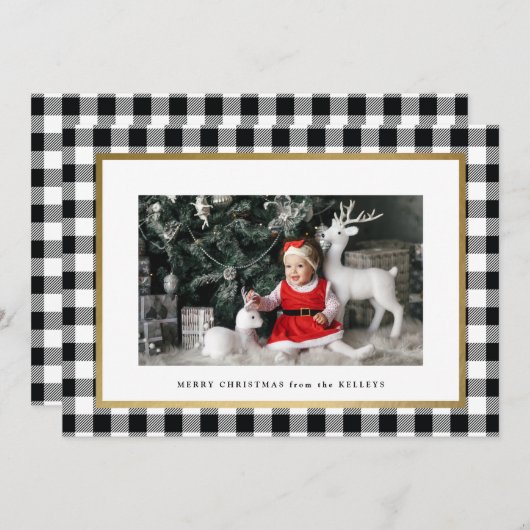 白エレガント水牛の格子状写真 シーズンカード (正面/裏面)