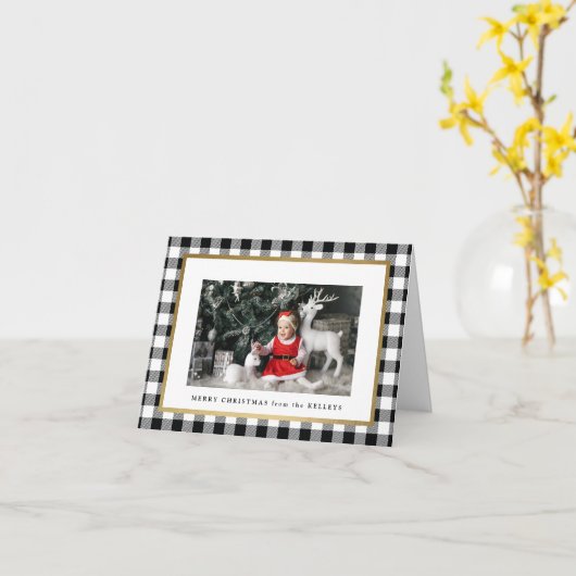 白エレガント水牛の格子状折り畳み写真カード カード (黄色い花)