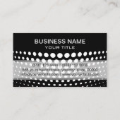 白エレガント水玉模様パターン 名刺 (裏面)