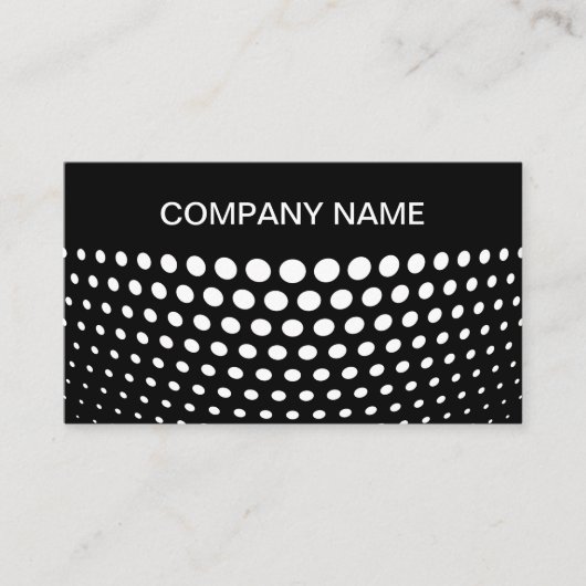 白エレガント水玉模様パターン 名刺 (正面)