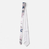 白エレガント海軍赤面の結婚ネックタイ ネクタイ (裏面)