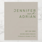 白エレガント淡い色のミニマルと赤 ワインラベル (シングルラベル)