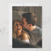 白エレガント混合タイプ2フォト結婚ズ セーブザデート (裏面)