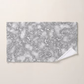 白エレガント灰色の大理石 バスタオルセット (ハンドタオル)