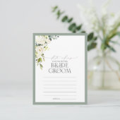 白エレガント灰色の緑の水の色の日付アイディア ポストカード (スタンド正面)