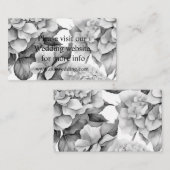 白エレガント灰色の黒フローラ水色 エンクロージャーカード (正面/裏面)