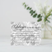 白エレガント灰色の黒フローラ水色 エンクロージャーカード (スタンド正面)