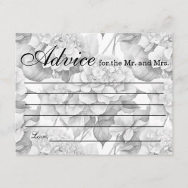 白エレガント灰色の黒フローラ水色 エンクロージャーカード