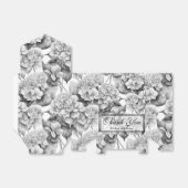 白エレガント灰色の黒フローラ水色 フェイバーボックス (折り畳みなし)