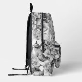 白エレガント灰色の黒フローラ水色 プリントバックパック (左)