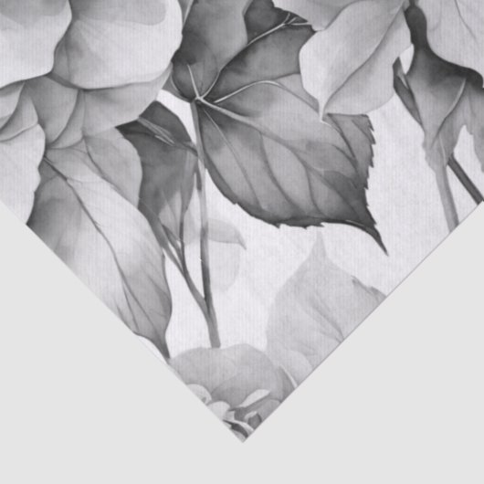 白エレガント灰色の黒フローラ水色 薄葉紙 (詳細)