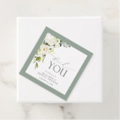 白エレガント灰色グリーンウォーターブライダルシャワー フェイバータグ (インサイチュ)