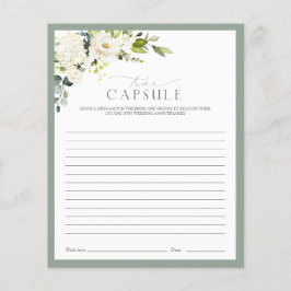 白エレガント灰色グリーンタイムカプセルシャワーゲーム