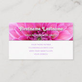 白エレガント灰色ピンク花花屋 名刺 (裏面)