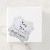 白エレガント牡丹とハートの結婚感謝 フェイバータグ (インサイチュ)