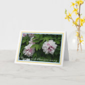 白エレガント牡丹結婚で2周年 カード (黄色い花)