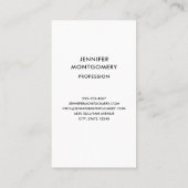 白エレガント猫の金ゴールドとダイヤモンド 名刺 (裏面)