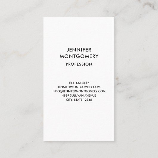 白エレガント猫の金ゴールドとダイヤモンド 名刺 (裏面)