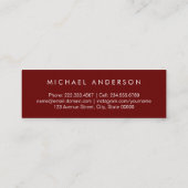 白エレガント白とブルゴーニュ連絡ー卒業 コーリングカード (裏面)