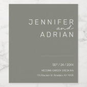 白エレガント白ミニマル赤の軍艦 ワインラベル (シングルラベル)