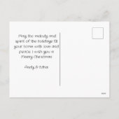 白エレガント科クリスカスタマイズマス シーズンポストカード (裏面)