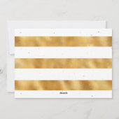 白エレガント箔と金箔の写真クリスマスカード シーズンカード (裏面)