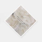 白エレガント紙花 スタンダードランチョンナプキン (角)