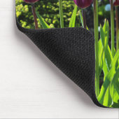 白エレガント紫の炎の旗の勝利チューリップ マウスパッド (コーナー)