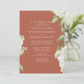 白エレガント紫陽花シナモンV結婚ズ 招待状 (スタンド正面)