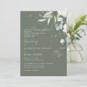 白エレガント紫陽花リッチ結婚セージII 招待状 (スタンド正面)