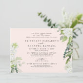 白エレガント紫陽花赤面両親結婚ズ 招待状 (スタンド正面)