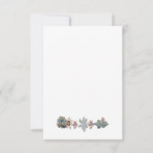 白エレガント結婚式招待状 招待状 (裏面)