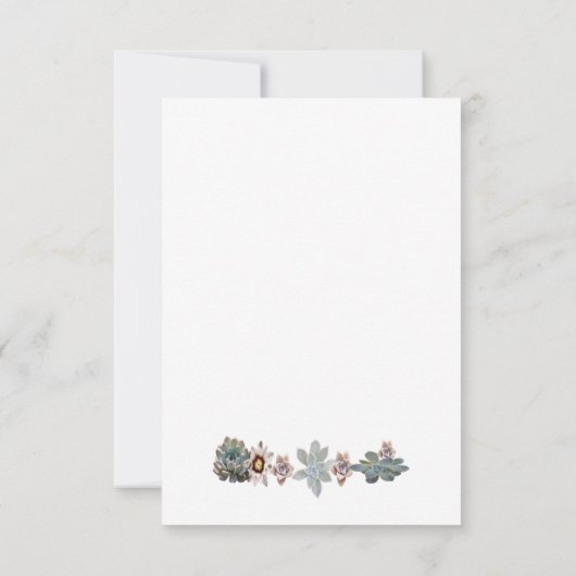 白エレガント結婚式招待状 招待状 (裏面)