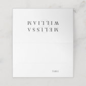 白エレガント結婚色 プレイスカード (外部開封)