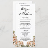 白エレガント緑オレンジボホフローラプログラム (正面/裏面)