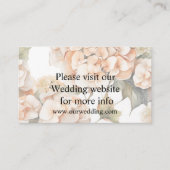 白エレガント緑オレンジボホ水彩フローラ エンクロージャーカード (正面)