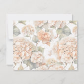 白エレガント緑オレンジボホ水彩フローラ サンキューカード (裏面)