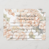 白エレガント緑オレンジボホ水彩フローラ ノートカード (正面/裏面)