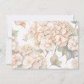 白エレガント緑オレンジボホ水彩フローラ ノートカード (裏面)