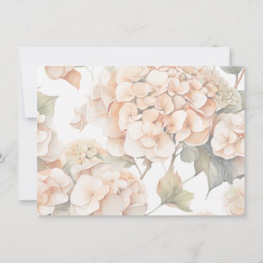 白エレガント緑オレンジボホ水彩フローラ ノートカード (裏面)