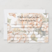 白エレガント緑オレンジボホ水彩フローラ ノートカード (正面)