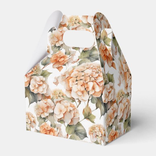 白エレガント緑オレンジボホ水彩フローラ フェイバーボックス (裏面サイド)