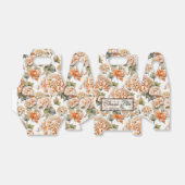 白エレガント緑オレンジボホ水彩フローラ フェイバーボックス (折り畳みなし)