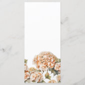 白エレガント緑オレンジボホ水彩フローラ メニュー (裏面)