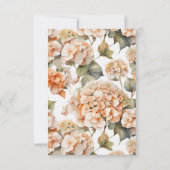 白エレガント緑オレンジボホ水彩フローラ 出欠カード (裏面)