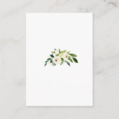 白エレガント緑フローラ金ゴールドフレーム詳細 エンクロージャーカード (裏面)